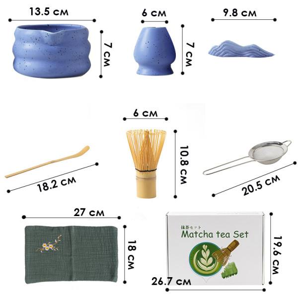 Набор Matcha SD5458 для приготовления чая матча 7 предметов Blue
