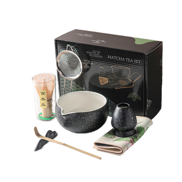 Набор Mavanto 5654 для приготовления чая матча 7 предметов Black