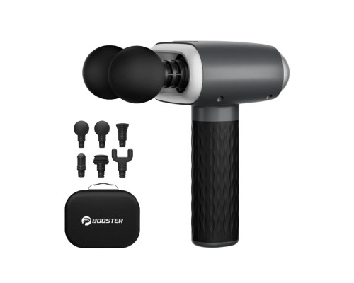 Перкусійний ударний масажер BOOSTER DM для тіла з гарячим компресом та подвійними головками для масажу шиї, плеч, спини та ніг