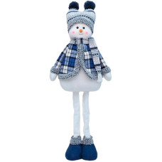 Новогодняя фигурка под елку YH239902B Снеговик 75 см рождественская мягкая игрушка Blue