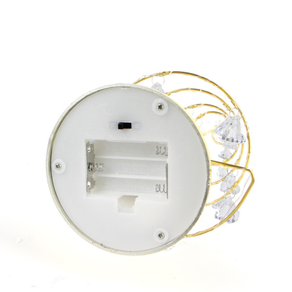 Настольная лампа-ночник SDS001 Хрустальная ёлочка от батареек декоративный светильник новогодний Теплый свет