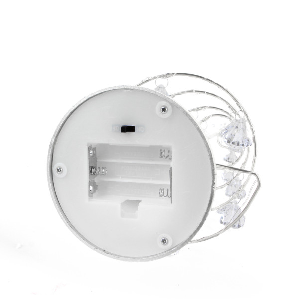 Настольная лампа-ночник SDS001 Хрустальная ёлочка от батареек декоративный светильник новогодний Холодный свет