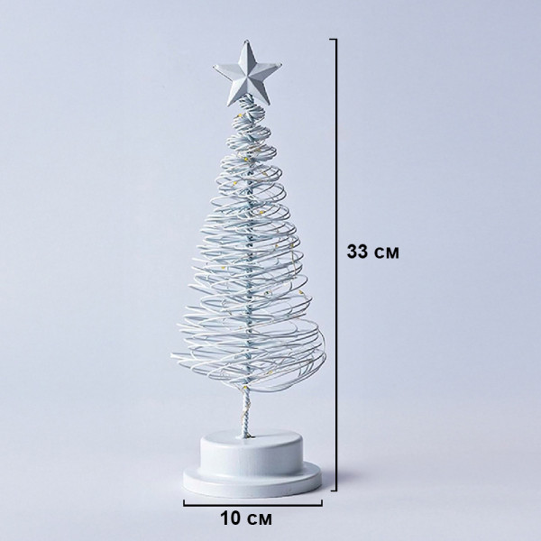 Настольная лампа-ночник SDА011 Ёлочка от батареек декоративный светильник новогодний Холодный свет