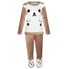 Женская тёплая махровая пижама Bear White 2XL