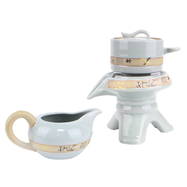 Набор для чайной церемонии для приготовления чая гайвань пиалы с чайником на 6 персон #07 Шепот бамбука