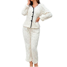 Женская тёплая пижама 5312 White костюм для дома XL