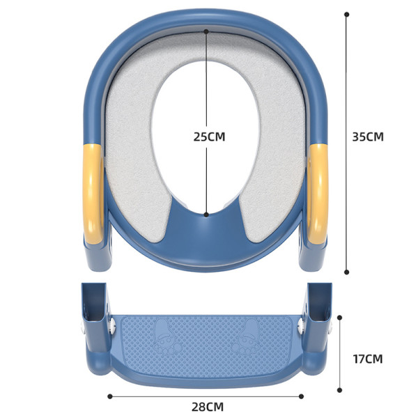 Детское сиденье на унитаз со ступенькой и ручками Bestbaby BC-108 Blue