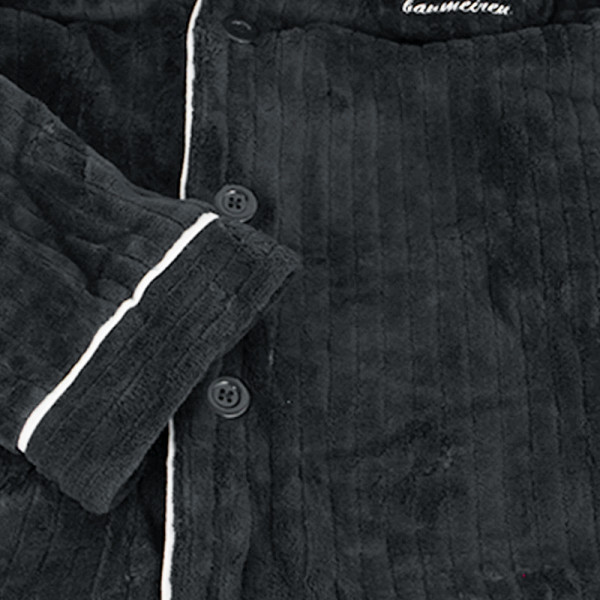 Комплект мужской пижамы CK-214 Gray рубашка с длинным рукавом и штанами теплая 2XL