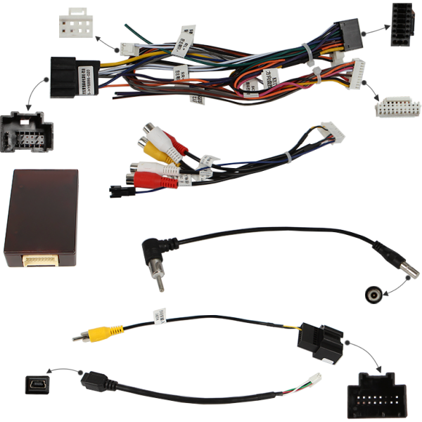 Штатный комплект переходная рамка с проводкой Cadillac Escalade 2006-2013 (1234-329) 9" + canbus