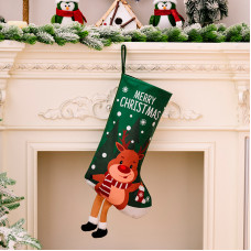 Новогодний декоративный носок для подарков F18 Олень