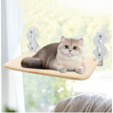 Оконная лежанка для кошек DT-890 на присосках Beige 30*60 см