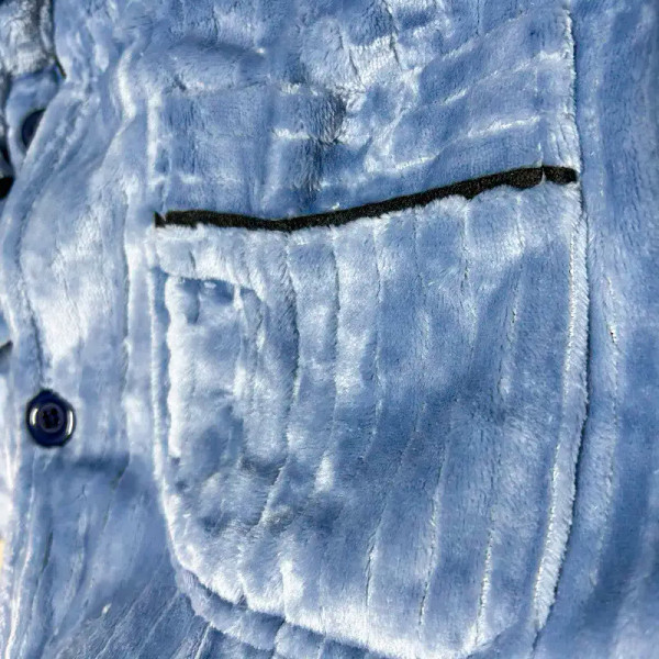 Комплект мужской пижамы CK-215 Light Blue рубашка с длинным рукавом и штанами теплая XL