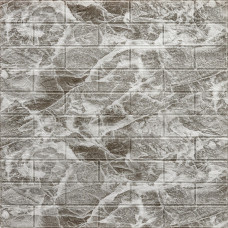 Декоративна 3D панель самоклейка 700х770х5мм Чорний мармур (цегла) (061-5) SW-00000036