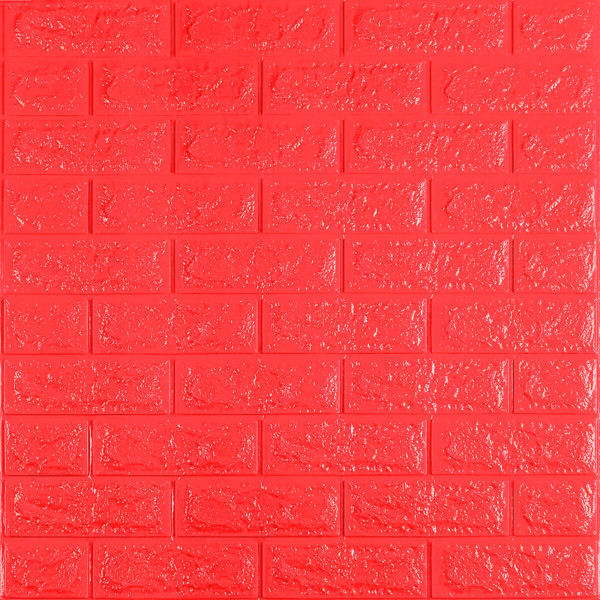 3D панель самоклеюча 700х770х7мм цегла Червона (008-7) SW-00000054