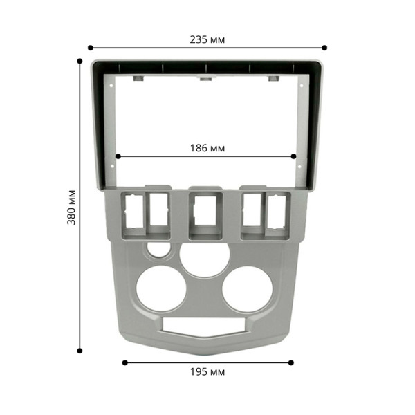 Переходная рамка Renault Logan 2004-2009 Dacia Logan 2004-2008 (RE 038N) 7174 9" Silver