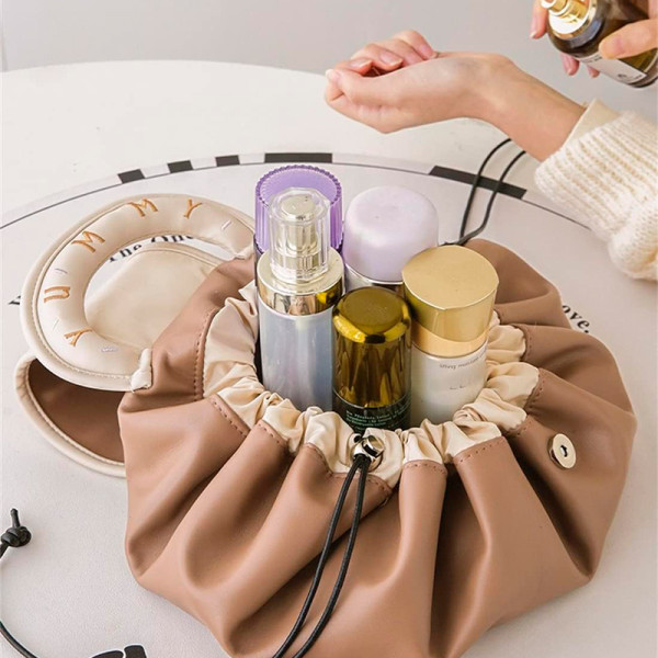 Женская косметичка #4018 несесер органайзер бьюти кейс сумка органайзер для путешествий Brown