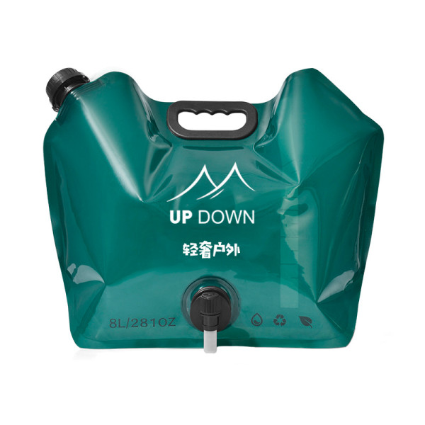 Канистра пакет для воды Up Down UD-SD201 туристическая с краном 8л складная пищевая Green