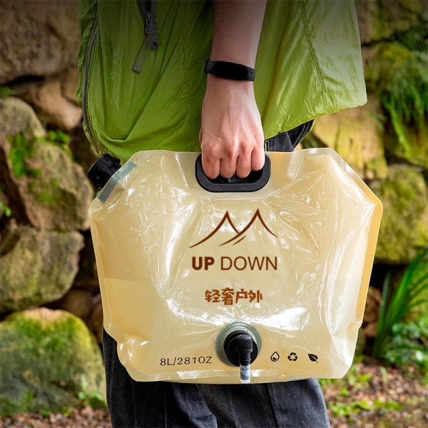 Канистра пакет для воды Up Down UD-SD201 туристическая с краном 8л складная пищевая Sand Khaki