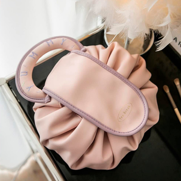 Женская косметичка #4018 несесер органайзер бьюти кейс сумка органайзер для путешествий Light Pink