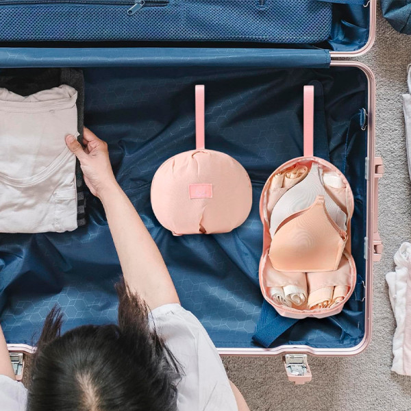 Женский дорожный органайзер #104 для нижнего белья бюстгальтеров носков Light Pink