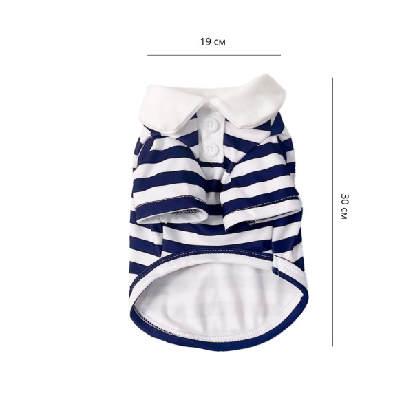 Рубашка поло для собак и кошек 2306CGHY5160 демисезонная  Blue M