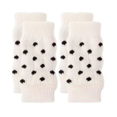 Наколенники для собак 2305CGSL1479 вязаные носки Горох Белые S