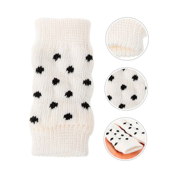 Наколенники для собак 2305CGSL1479 вязаные носки Горох Белые S