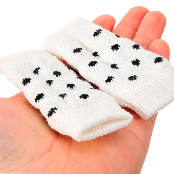 Наколенники для собак 2305CGSL1479 вязаные носки Горох Белые М