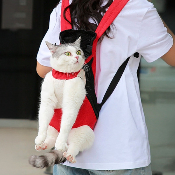 Рюкзак- кенгуру для животных A10010-WR White Red S