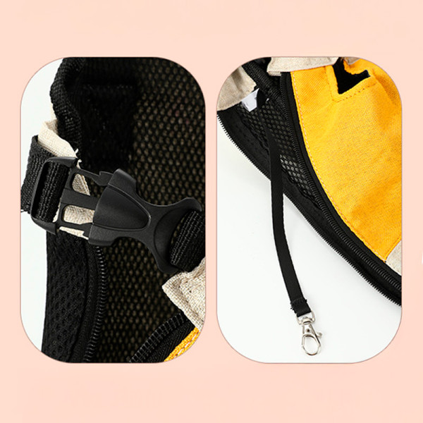 Рюкзак- кенгуру для животных A10010-YW Yellow White M