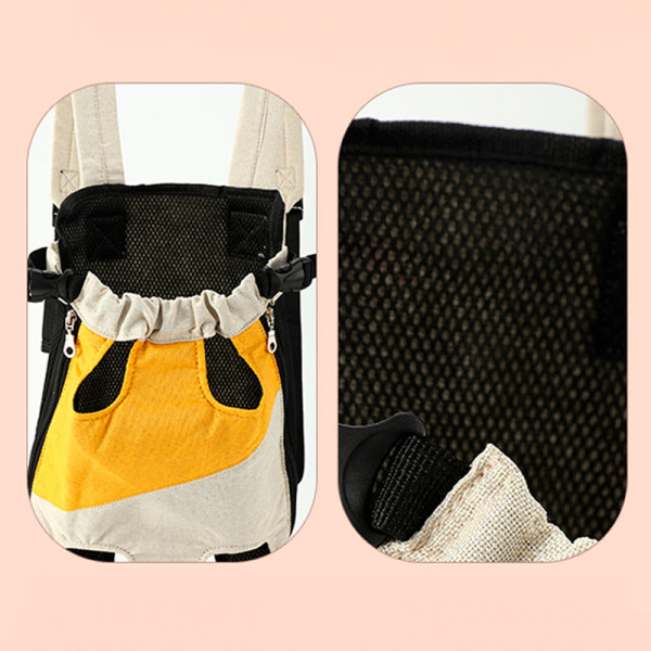 Рюкзак- кенгуру для животных A10010-YW Yellow White S