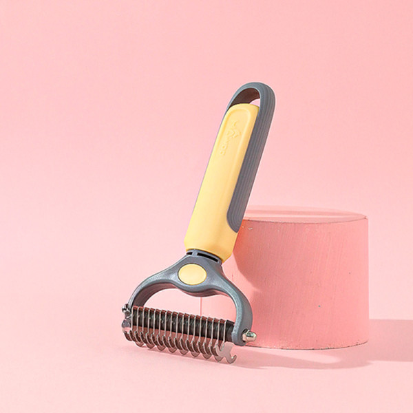 Колтунорез Taotaopets 04A4414 для удаления подшерстка шерсти для собак и кошек Yellow