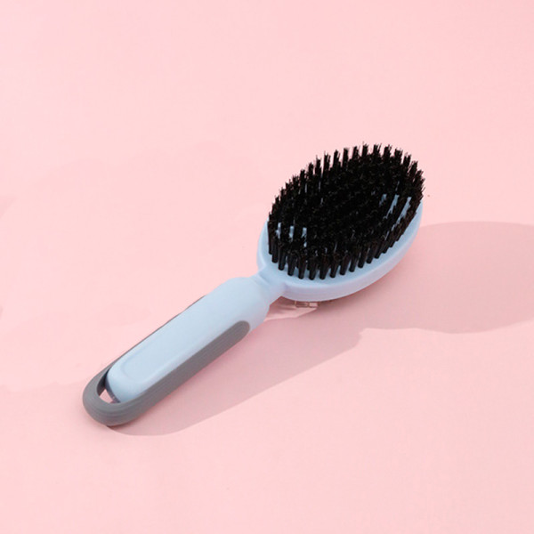 Расческа Taotaopets 04A2213 двухсторонняя с щеткой для собак и кошек для разных типов шерсти Blue