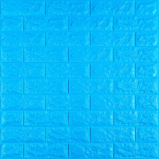 3D панель самоклеюча 700х770х7мм цегла Синій (003-7) SW-00000060