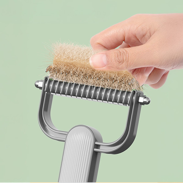 Колтунорез Taotaopets 095531 для удаления подшерстка шерсти для собак и кошек Gray