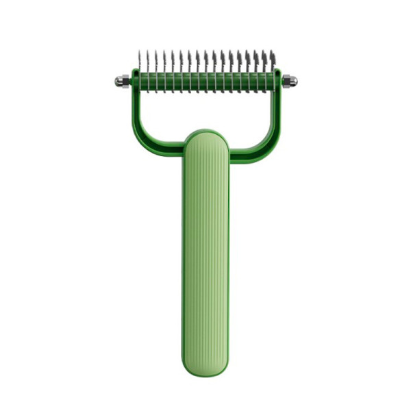 Колтунорез Taotaopets 095531 для удаления подшерстка шерсти для собак и кошек Green