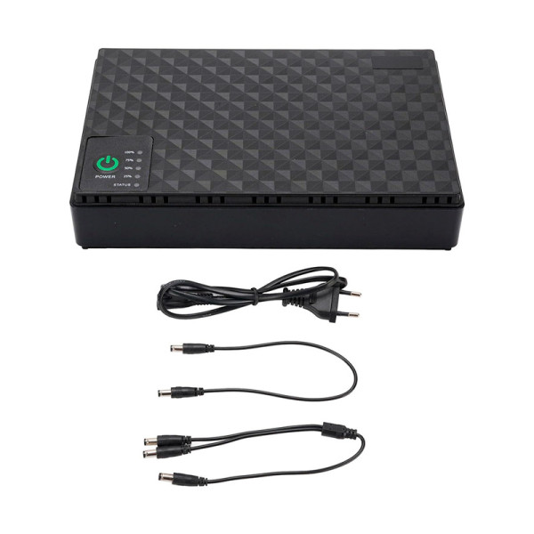 ИБП Andes DC10 для WI-Fi роутера 5V 9V 12V 10400mAh с защитой от короткого замыкания Black