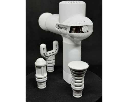 Компактний перкусійний масажер Booster Lightsaber Mini White з кейсом у комплекті