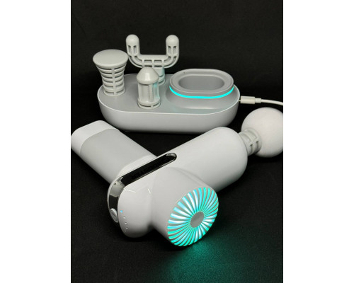 Компактний перкусійний масажер Booster Lightsaber Mini White з кейсом у комплекті