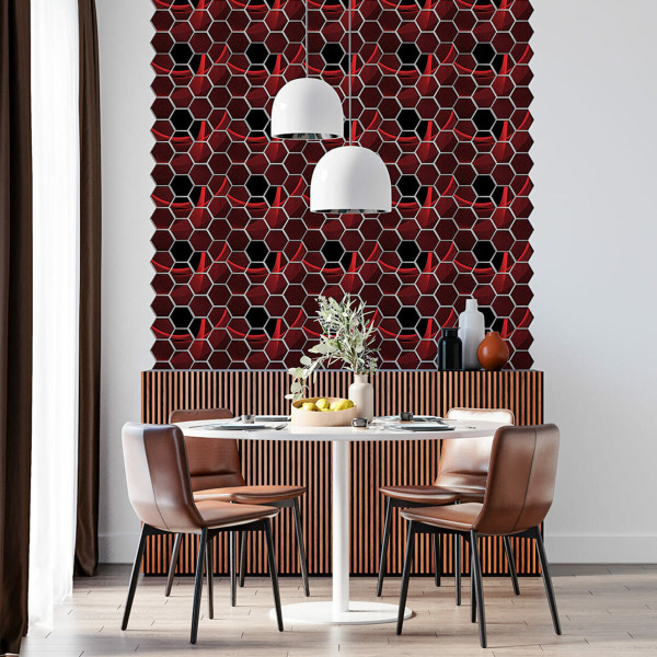 Декоративна ПВХ плитка на самоклейці 275х285х4мм Соти, ціна за 1 шт. (СПП-503) SW-00000667