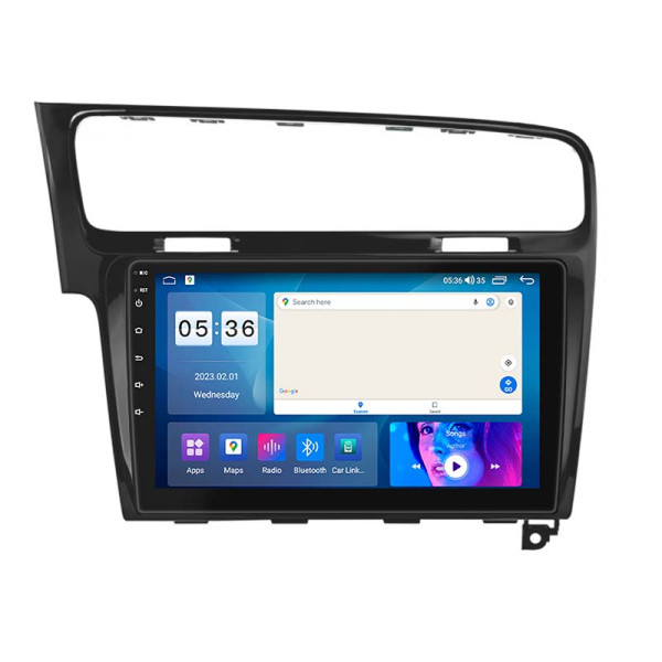 Штатная магнитола Lesko для Volkswagen Golf VII Рестайлинг 2017-н.в. экран 10" 2/32Gb CarPlay 4G Wi-Fi GPS Prime