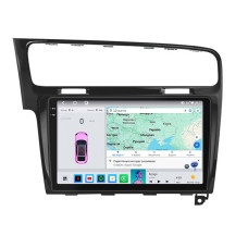 Штатная магнитола Lesko для Volkswagen Golf VII Рестайлинг 2017-н.в. экран 10" 4/64 QLED CarPlay 4G Wi-Fi GPS 360 Prime