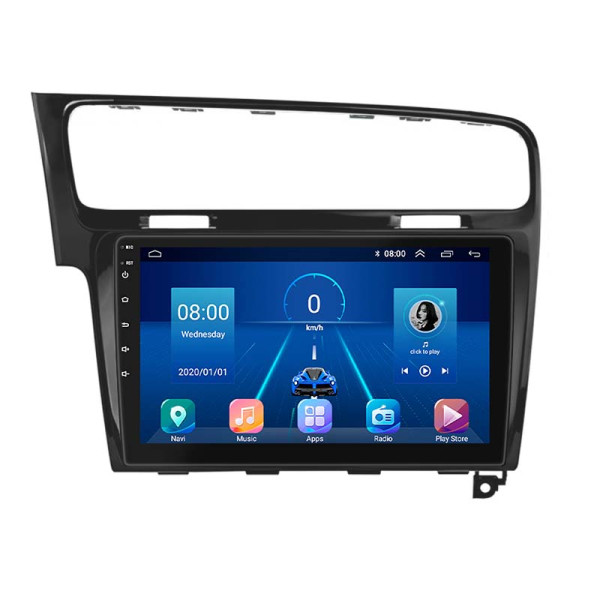 Штатная магнитола Lesko для Volkswagen Golf VII Рестайлинг 2017-н.в. экран 10" 2/32Gb 4G Wi-Fi GPS Top