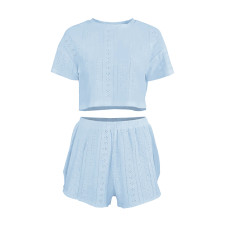 Женский комплект для дома и сна SM24107A футболка и шорты женская пижама Blue M