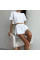 Женский комплект для дома и сна SM24107A футболка и шорты женская пижама White XL