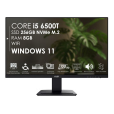 Моноблок Неттоп HP EliteDesk 800 G3 s1151 (Core i5-6500T/ DDR4 8GB/ SSD256GB M.2/ Wi-Fi); Монітор 27" MSI Pro MP273A Black