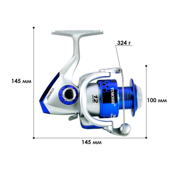 Катушка безынерционная Yumoshi SA 7000 Silver-Blue