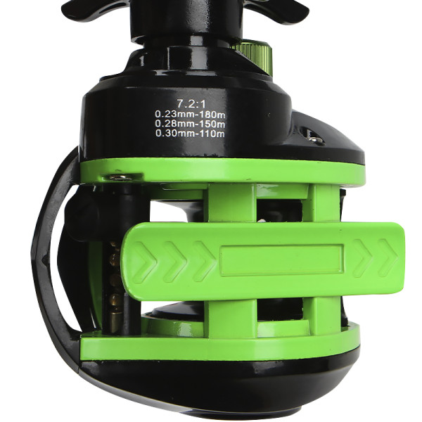 Катушка мультипликаторная Yumoshi AK 201 Black-Green Left