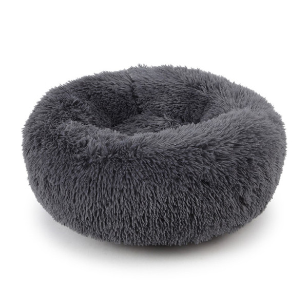 Лежак пуфик для котов собак круглый 552201 L Dark Grey