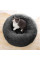 Лежак пуфик для котов собак круглый 552201 L Dark Grey